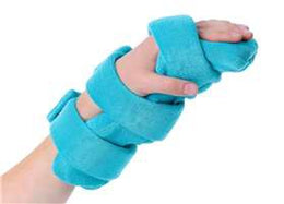 Alimed Wrist / Hand Splint Pedi Comfy™ Foam / Metal Left or Right Hand Turquoise Medium - Each - 2970001977-EA