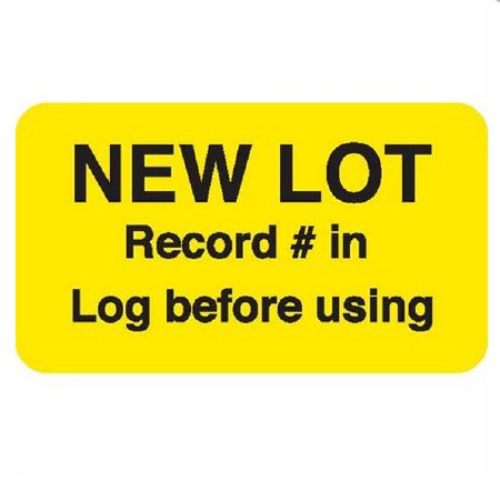 Market Lab Inc Pre-Printed Label Advisory Label Yellow Paper New Lot 1 X 3-3/4 Inch - Each - 9106-EA