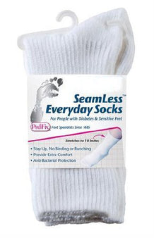 Pedifix Diabetic Socks SeamLess™ Calf High Medium / Large White Closed Toe - Each - P795-M/L-EA
