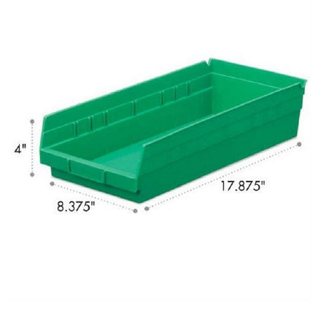 Market Lab Inc Shelf Bin Blue Plastic 4 X 8-3/8 X 17-7/8 Inch - Each - 2777-BL-EA