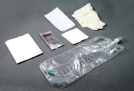 Amsino International Intermittent Closed System Catheter Tray AMSure® R-Polished Closed System / Urethral 16 Fr. Without Balloon PVC - Case of 50 - AS85016-CS