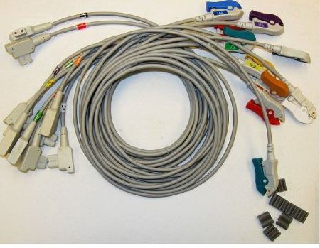 Soma Technology ECG Cable With Adapter For GE/ Marquette Case 12, Case 15, Case 16, Mac 6, Mac 8, Mac Pc, Mac Vu, Max Personal, Max-1 - Each - 900177-001GG-EA