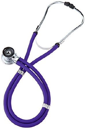 Prestige Medical Sprague Stethoscope Purple 2-Tube 22 Inch Tube Double Sided Chestpiece - Each - S122-PUR-EA