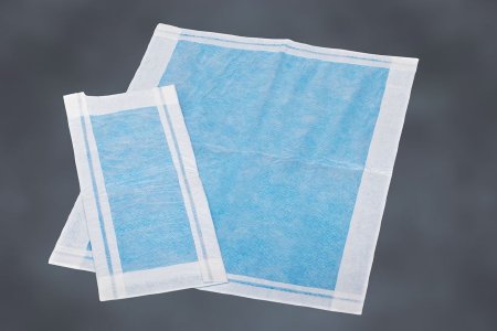 HK Surgical Procedure Underpad HK Super Absorbent 4-3/4 X 12 Inch Blue / White NonSterile - Case of 48 - PD-XS-CS