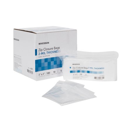 McKesson Reclosable Bag McKesson 2 X 3 Inch Polyethylene Clear Zipper Closure - Bag of 1 - 4573-BG
