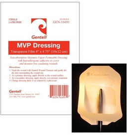 Gentell Transparent Film Dressing Gentell MVP 4 X 5 Inch Frame Style Delivery Rectangle Sterile - Case of 50 - GEN-16450-CS