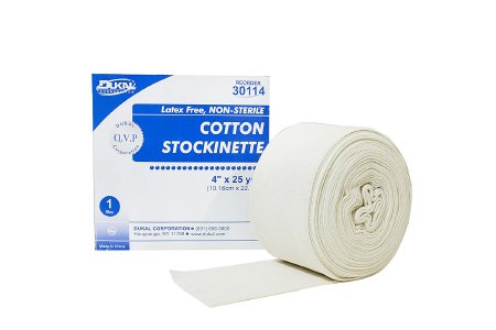 Dukal Stockinette Tubular Dukal™ 4 Inch X 25 Yard Cotton NonSterile - Box of 1 - 30114-BX