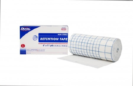Dukal Dressing Retention Tape with Liner Dukal™ White 6 Inch X 11 Yard Nonwoven / Adhesive NonSterile - Case of 4 - 8222-CS