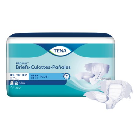 Essity HMS North America Inc Unisex Adult Incontinence Brief TENA® ProSkin™ Plus X-Small Disposable Moderate Absorbency - Pack of 30 - 61199-PK