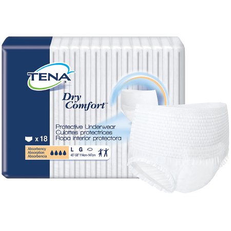 Essity HMS North America Inc Unisex Adult Absorbent Underwear TENA® Dry Comfort™ Pull On with Tear Away Seams Large Disposable Moderate Absorbency - Pack of 18 - 72423-PK