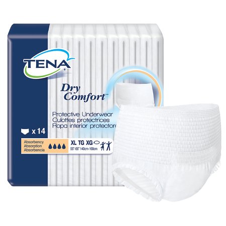 Essity HMS North America Inc Unisex Adult Absorbent Underwear TENA® Dry Comfort™ Pull On with Tear Away Seams X-Large Disposable Moderate Absorbency - Pack of 14 - 72424-PK