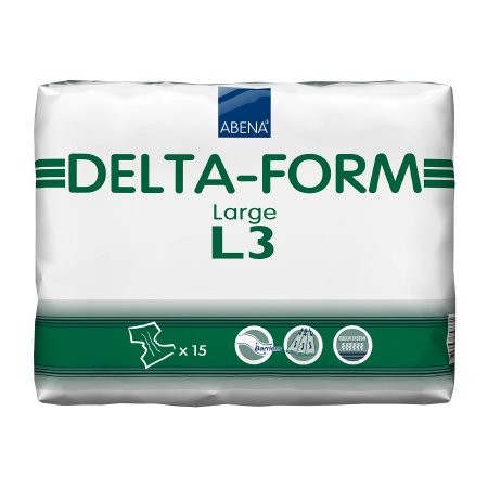Abena North America Unisex Adult Incontinence Brief Abena® Delta-Form Large Disposable Heavy Absorbency - Case of 60 - 308873-CS
