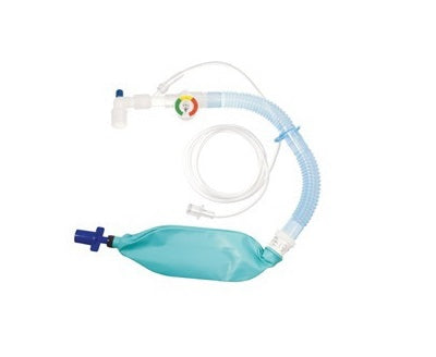 Mercury Medical Anesthesia Breathing Circuit Corrugated Tube 12 Inch Tube Single Limb Pediatric 1 Liter Bag Single Patient Use - Box of 20 - 1080352-BX