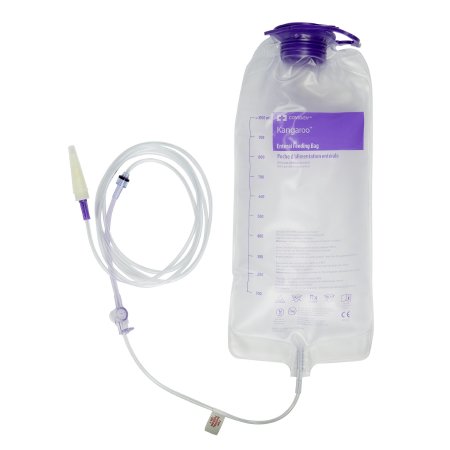 Cardinal Enteral Feeding Pump Bag Set Kangaroo™ Joey 1000 mL DEHP-Free PVC NonSterile - Case of 30 - 763656-CS