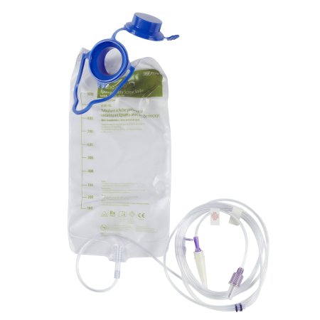 Cardinal Enteral Feeding Pump Spike Set with Flush Bag Kangaroo™ epump™ 1000 mL DEHP-Free PVC NonSterile - Each - 775100-EA