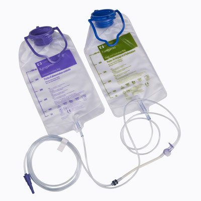 Cardinal Enteral Feeding Pump Flush Bag Set Kangaroo™ ePump™ 500 mL DEHP-Free PVC NonSterile - Case of 30 - 674668-CS