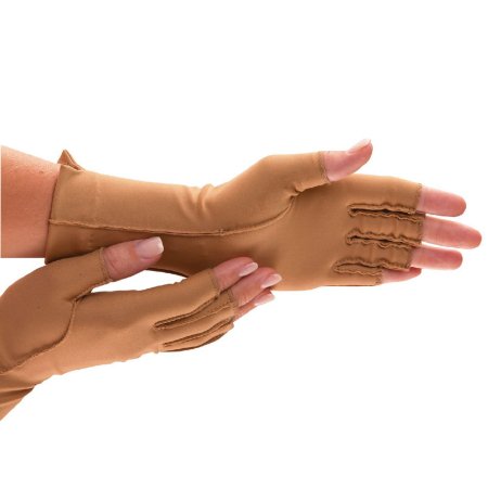 Patterson Medical Supply Compression Gloves Isotoner® Therapeutic Full Finger Large Over-the-Wrist Length Left Hand Nylon / Spandex - Each - 56304523-EA