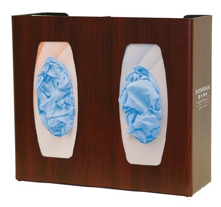 Bowman Manufacturing Glove Box Holder Signature Series Horizontal or Vertical Mounted 2-Box Capacity Cherry 4 X 10-1/8 X 11-3/8 Inch Plastic - Each - GL020-0233-EA