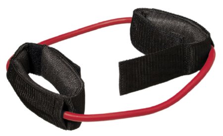 Fabrication Enterprises Exercise Resistance Tubing with Cuffs CanDo® Red 35 Inch Circumference Light Resistance - Each - 10-5762-EA