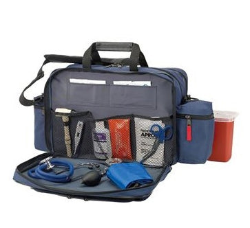 Hopkins Medical Products Shoulder Bag Mark V Navy Blue 600D Waterproof Polyester 7.5 X 11.75 X 16 Inch - Each - 530670-NV-EA