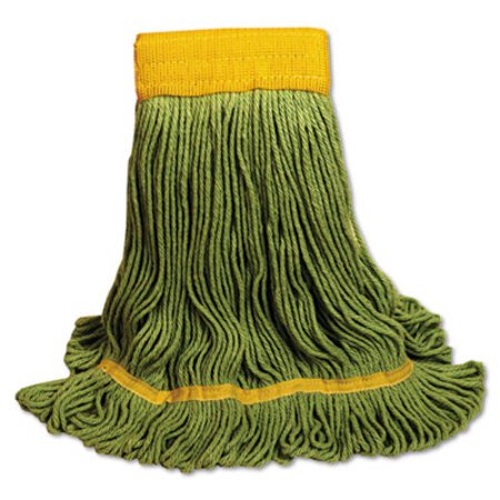 Boardwalk® EcoMop Looped-End Mop Head, Recycled Fibers, Large Size, Green - Each - BWK-1200LEA-EA
