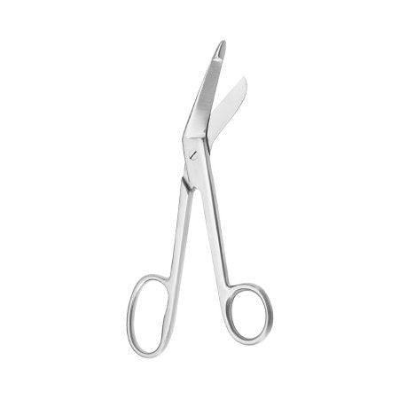 McKesson Bandage Scissors McKesson Argent™ Lister 8 Inch Length Surgical Grade Stainless Steel NonSterile Finger Ring Handle Angled Blunt Tip / Blunt Tip - Each - 43-1-242-EA