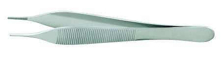 McKesson Dressing Forceps McKesson Argent™ Hudson-Ewald 4-3/4 Inch Length Surgical Grade Stainless Steel NonSterile NonLocking Thumb Handle Straight Serrated Tips - Each - 43-1-769-EA