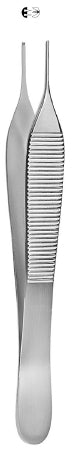McKesson Tissue Forceps McKesson Argent™ Adson 4-3/4 Inch Length Surgical Grade Stainless Steel NonSterile NonLocking Thumb Handle Straight 2 X 3 Teeth - Each - 43-1-773-EA