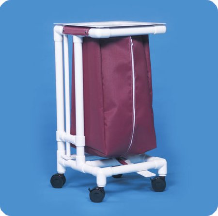 IPU Hamper Stand Standard Rolling Square Opening Foot Pedal Self-Closing Lid - Each - LH21-EA