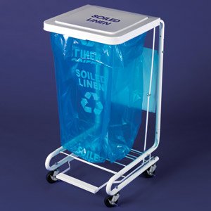 Medline Hamper Stand Centurion® Rolling Square Opening Foot Pedal Self-Closing Lid - Each - CX302-EA