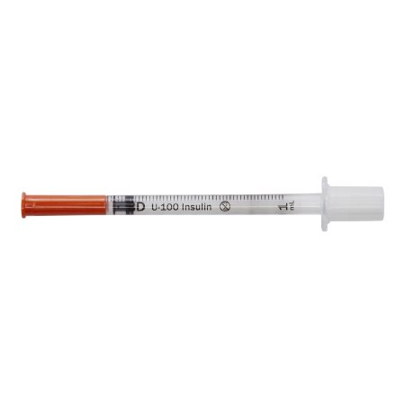 BD Standard Insulin Syringe with Needle Ultra-Fine™ Lo-Dose™ 1 mL 1/2 Inch 29 Gauge NonSafety Regular Wall - Case of 200 - 324704-CS