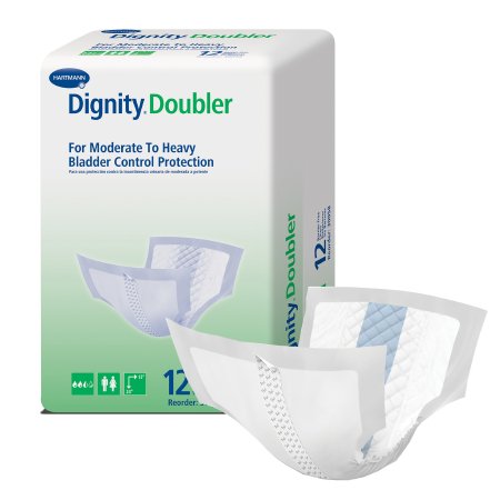 Hartmann Bladder Control Pad Dignity® Doubler 13 X 24 Inch Moderate Absorbency Polymer Core One Size Fits Most - Case of 72 - 30058-CS
