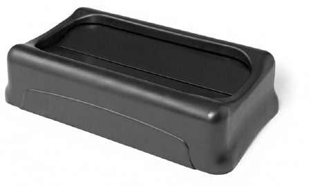 RJ Schinner Co Trash Can Lid Slim Jim® 5 X 11-1/2 X 20-1/2 Inch, Black, Plastic, Rectangular, Swing - Case of 4 - FG267360BLA-CS