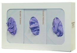 Bowman Manufacturing Glove Box Holder Bowman® Horizontal or Vertical Mounted 3-Box Capacity White 3-13/16 X 10 X 15-13/16 Inch Powder-Coated Metal - Each - GB-003-EA