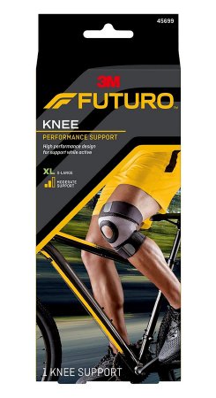 3M Knee Brace 3M™ Futuro™ Sport Moisture Control X-Large Pull-On / Hook and Loop Strap Closure 19 Inch and Up Knee Circumference Left or Right Knee - Case of 12 - 45699ENR-CS