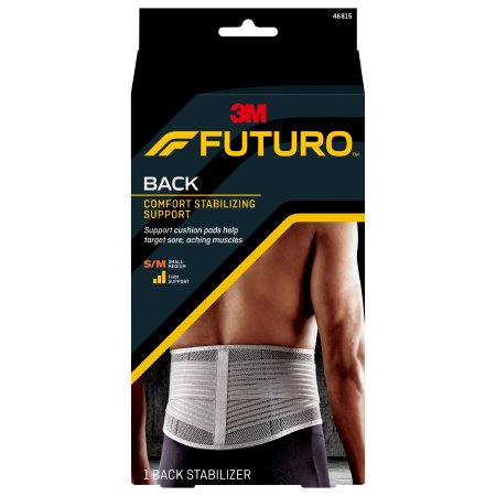 3M Back Support 3M™ Futuro™ Comfort Stabilizing Small / Medium Hook and Loop Closure 29 to 39 Inch Waist Circumference Adult - Case of 2 - 46815ENR-CS