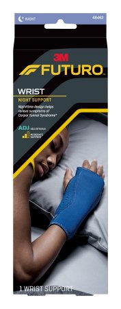 3M Night Wrist Brace Futuro™ Fabric / Metal Left or Right Hand Navy Blue One Size Fits Most - Case of 12 - 48462ENR-CS
