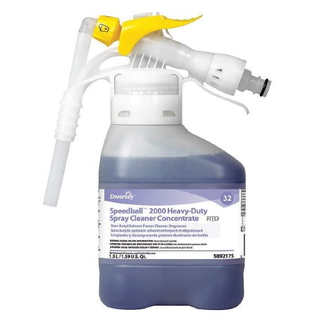 Lagasse Diversey™ Speedball™ 2000 Heavy-Duty Surface Cleaner / Degreaser Alcohol Based RTD® Dispensing System Liquid Concentrate 1.5 Liter Bottle Citrus Scent NonSterile - Case of 2 - DVS95892175-CS