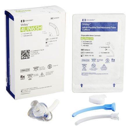 Medtronic MITG Uncuffed Tracheostomy Tube Shiley™ Disposable IC Size 6.5 Adult - Each - 4UN65H-EA