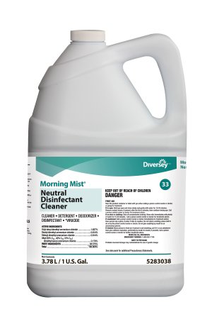Lagasse Diversey™ Morning Mist® Surface Disinfectant Cleaner Alcohol Based Manual Pour Liquid 1 gal. Jug Fresh Scent NonSterile - Case of 4 - DVO5283038-CS
