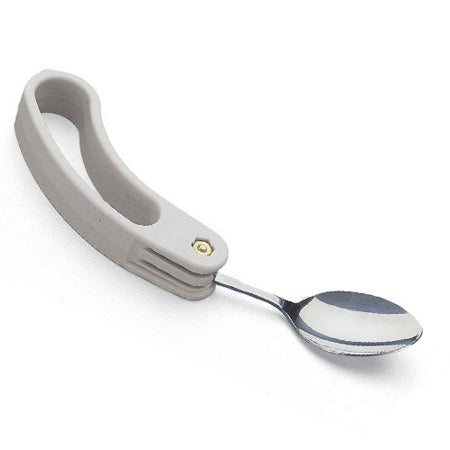 Maddak Teaspoon Hole-In-One Right Handed / Left Handed White Stainless Steel - Each - 746180000-EA
