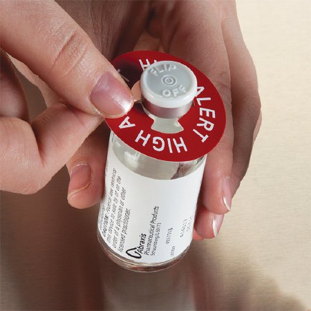 Health Care Logistics Warning Tag For Medicine Vials Red 1-3/4 Inch 1-3/4 Inch 10 per Pack - Each - 18540-EA