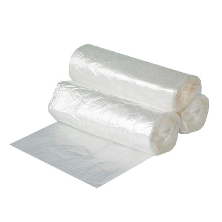 Medline Trash Bag Medline 33 gal. Clear HDPE 16 Mic. 33 X 40 Inch Star Seal Bottom Coreless Roll - Case of 250 - NONHCR40XC-CS