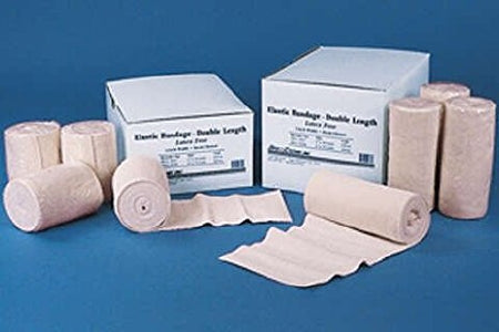 Bird & Cronin Elastic Bandage 4 Inch X 10 Yard Clip Detached Closure Tan NonSterile Standard Compression - Box of 6 - 08149027-BX
