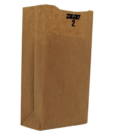 RJ Schinner Co Grocery Bag Duro® Brown Kraft Recycled Paper #2 - Case of 500 - 18402-CS