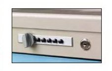 Intermetro Industries Cart Mechanical Pushbutton Lock For Basix Plus Cart - Each - MBA435-EA