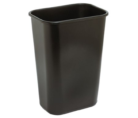 Grainger Trash Can Tough Guy 10.3 gal. Rectangular Black Plastic Open Top - Each - 4PGN8-EA
