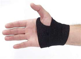 Alimed Wrist Support Freedom® Comfort™ Wrap Low Profile Fabrifoam® Right Hand Black One Size Fits Most - Each - 2970002283-EA