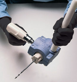 Ansell Radiation Reducing Glove GAMMEX® Non-Latex Radiation Attenuation Size 6.5 Sterile Pair Polyisoprene with Bismuth Standard Cuff Length Fully Textured Black Not Chemo Approved - Case of 5 - 20873565-CS