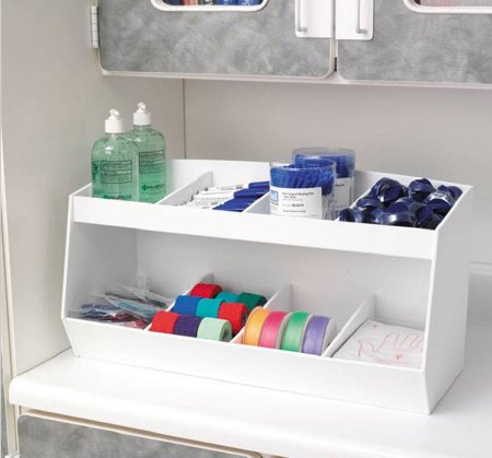 Market Lab Inc Benchtop Organizer White Plastic 10 X 12 X 24 Inch - Each - 9953-EA